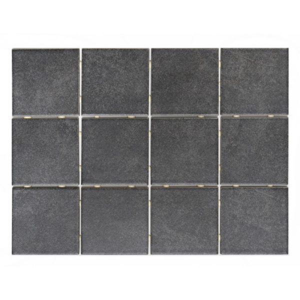 Lattialaatta Alba 10x10 cm Black 1,44m²/pkt