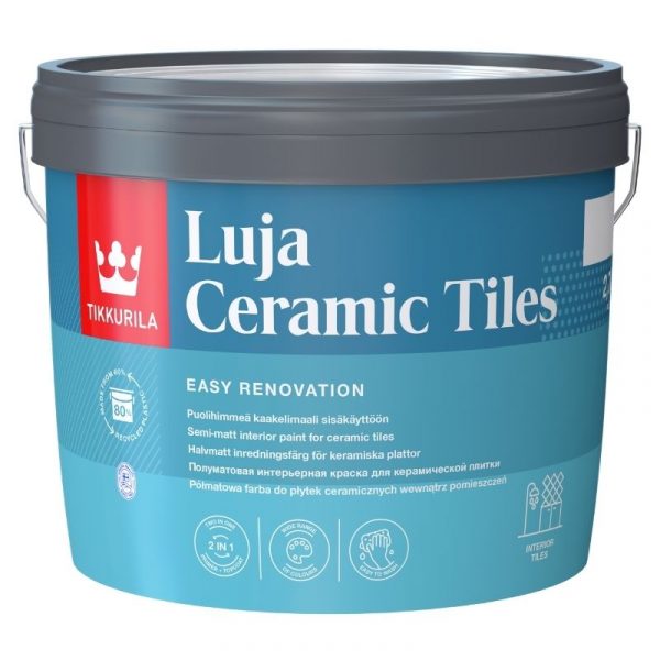 Kaakelimaali Luja Ceramic Tiles 2,7 l A valkoinen sävytettävissä